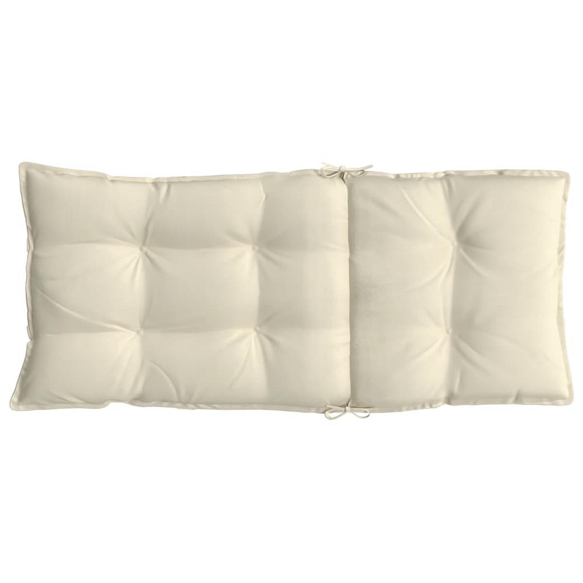 HOCHLEHNER-AUFLAGEN 6Er Set Creme Oxford-Gewebe - Creme, Textil (50/7/120cm) - vidaXL