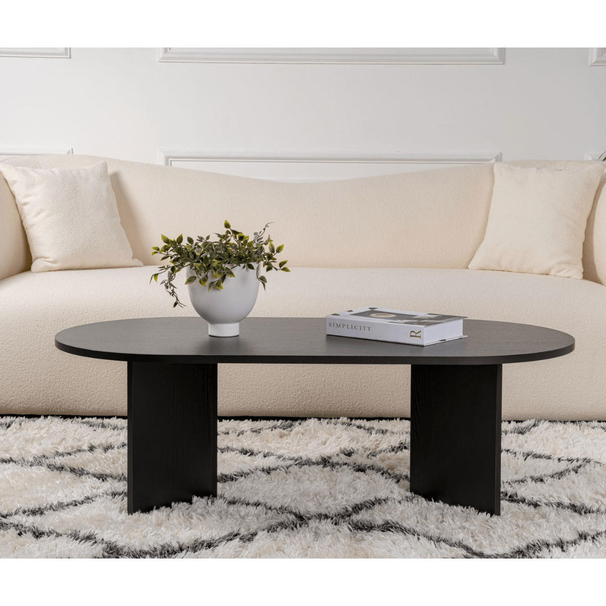 COUCHTISCH - iris 119/60/39,8 cm - Schwarz, Holzwerkstoff (119/60/39.8cm) - Calicosy