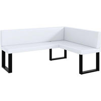 ECKBANK TONI_U - Weiß, Leder (128/168cm) - Meblini