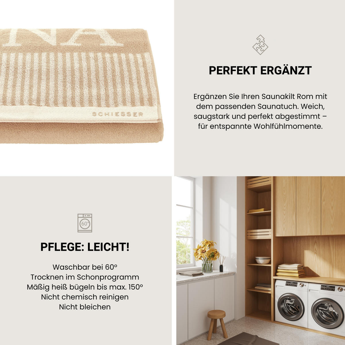 SAUNAKILT Rom Damen - Plus Size - 46-52 - Weiß - Weiß, Textil (85/160cm) - SCHIESSER