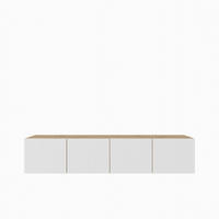 LOWBOARD LIVO 200/41/40 cm, Hängender TV-Schrank Eiche Artisan - Weiß/Eiche Artisan, Holzwerkstoff (200/41/40cm) - MASSENO