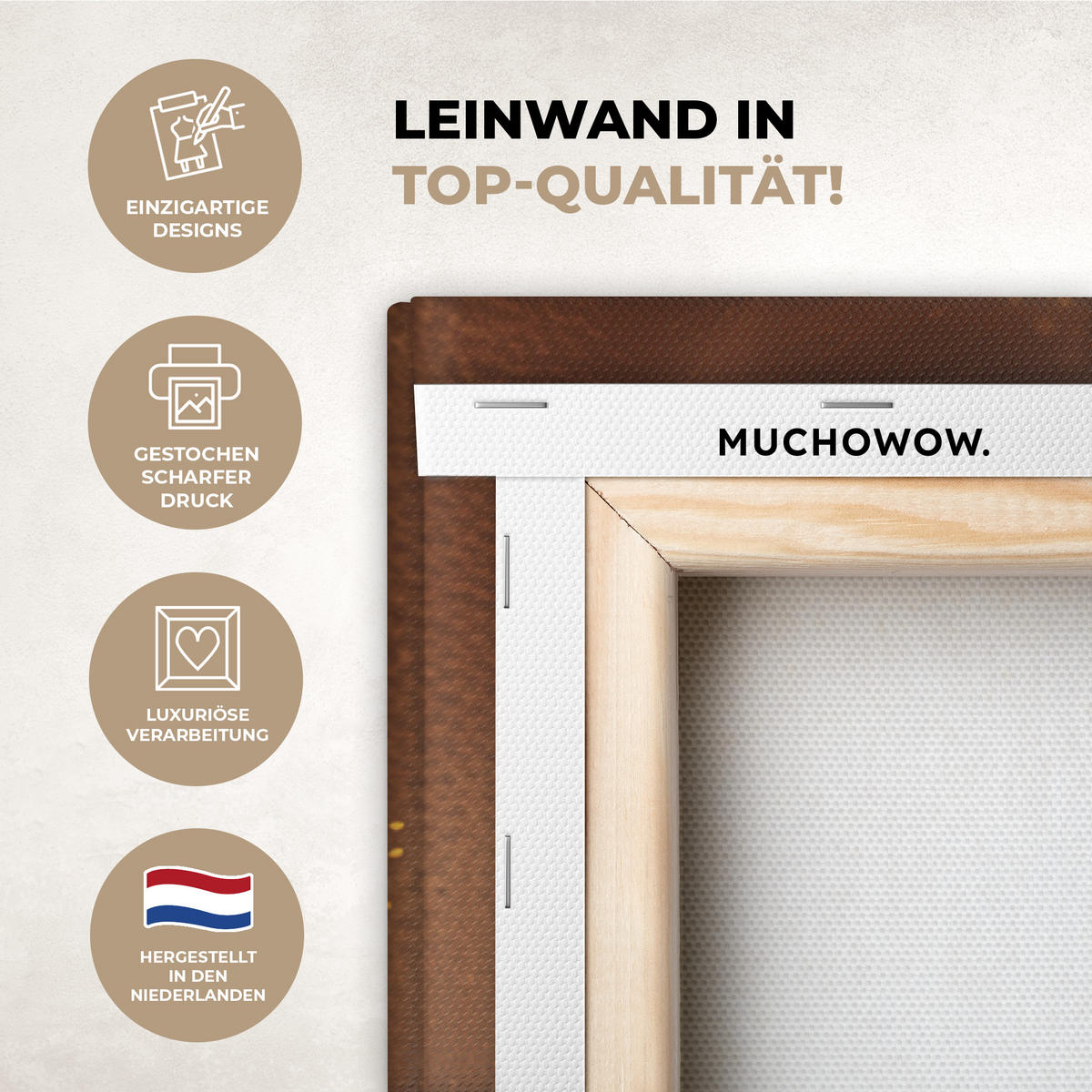 OBRAZ NA PLÁTNĚ Žena - Zlato - Luxus - Portrét 90x90 cm - zlatá, textil (90/90cm) - MuchoWow