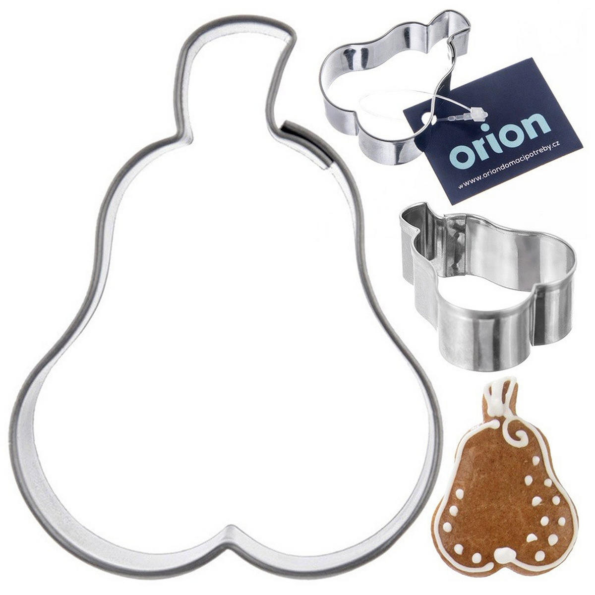 AUSSTECHFORM Birne 4,5 cm Silber - Silberfarben, Metall (3.5/1.5/4.5cm) - Orion 