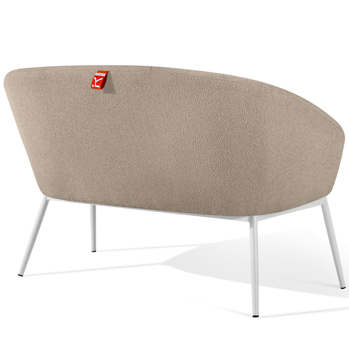 GARTENSOFA SOLIS Loungesofa, - Hellbraun, Textil/Metall (118/76/66cm) - KONSIMO®