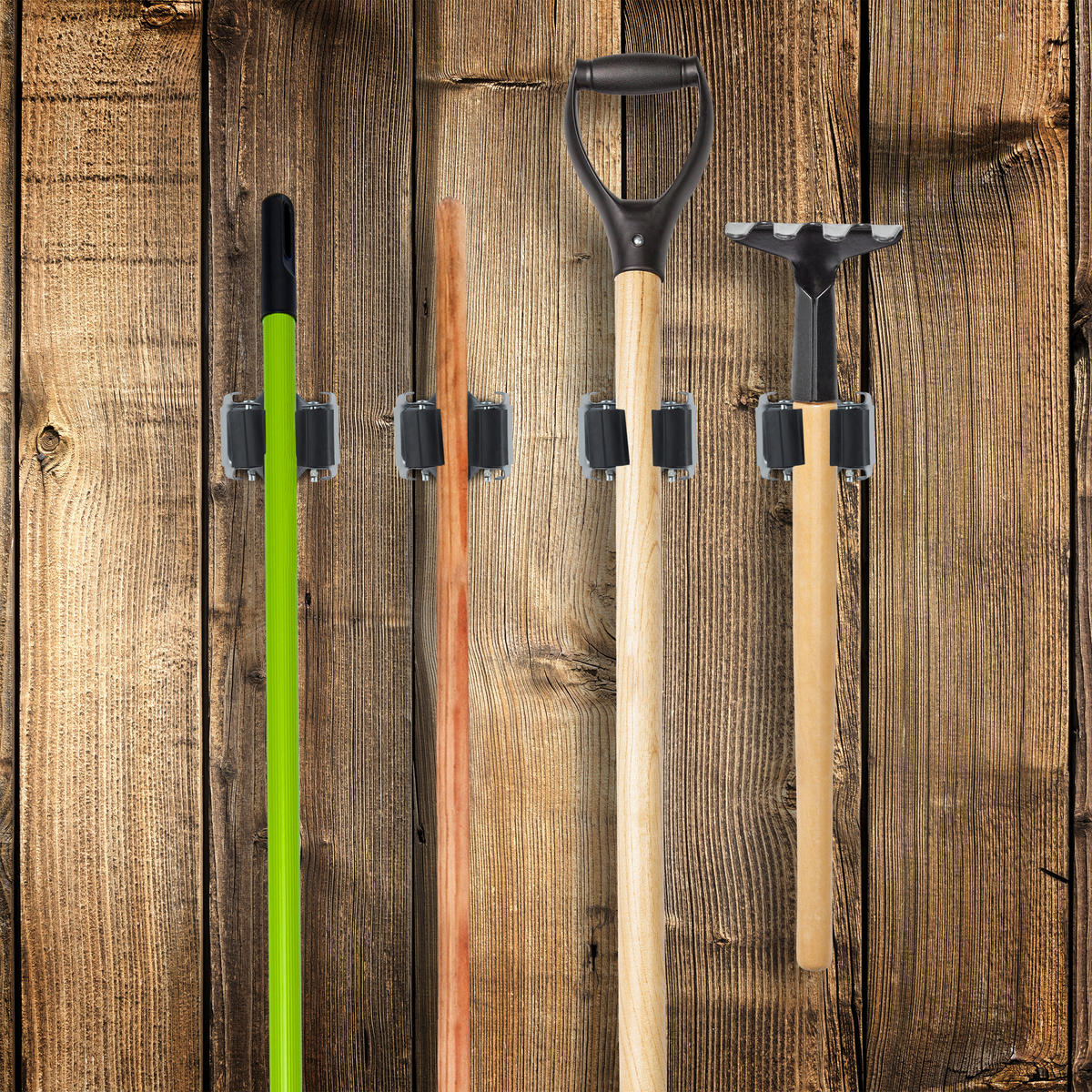 10XGERÄTEHALTER - Multicolor, Kunststoff/Metall (5.5/5/4cm) - Relaxdays