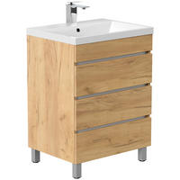 WASCHTISCH Frome-02 - Braun, Holzwerkstoff (70/84/48cm) - Lomado
