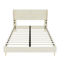 POLSTERBETT PANG-K8N2M4 140/200 cm Beige - Beige, Metall - PANGIVO