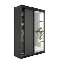 SCHIEBETÜRENSCHRANK LAMARO -138x205x59- Graphit - Graphitfarben, Holzwerkstoff (138/205/59cm) - Kier Furniture
