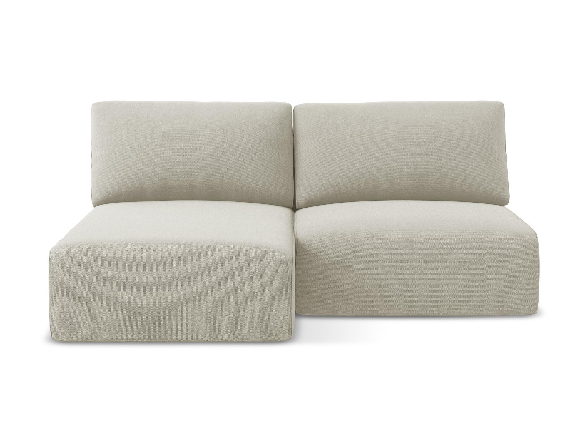 ECKSOFA mit Schlaffunktion links Strukturstoff Stoff Beige - Beige/Creme, Kunststoff/Textil (149/210cm) - Makamii