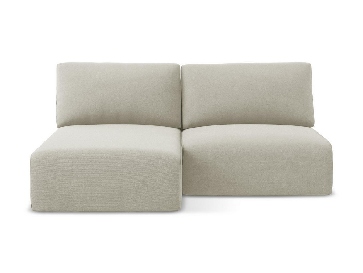 ECKSOFA mit Schlaffunktion links Strukturstoff Stoff Beige - Beige/Creme, Kunststoff/Textil (149/210cm) - Makamii