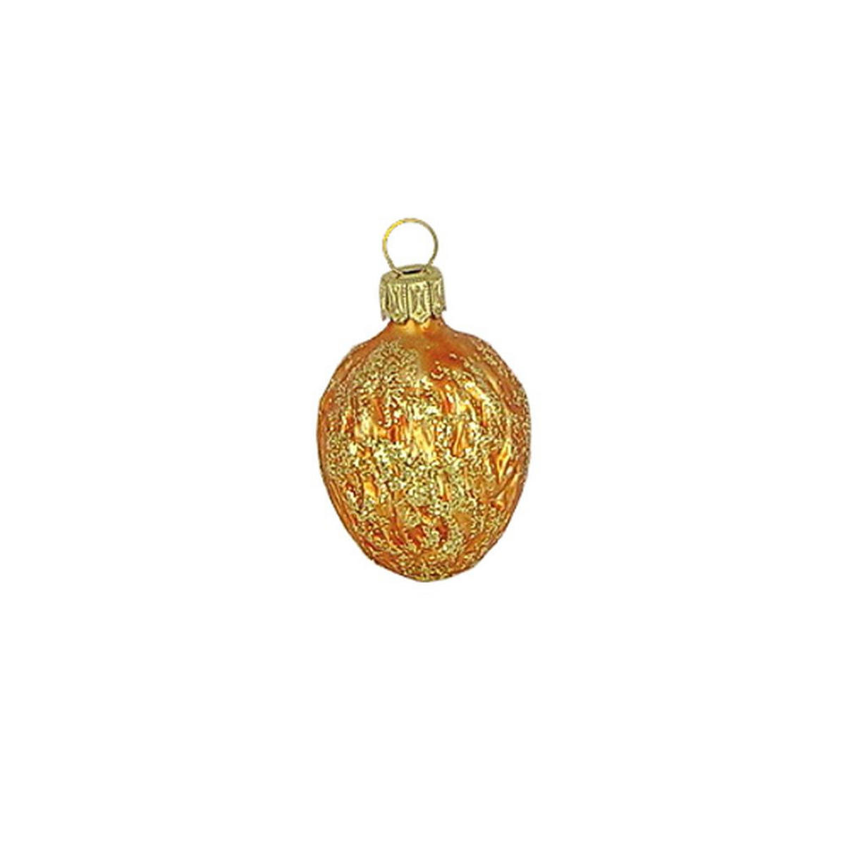 CHRISTBAUMSCHMUCK Kleine Walnuss kupfer 6 cm - Multicolor, Metall (0.1/6/0.1cm)
