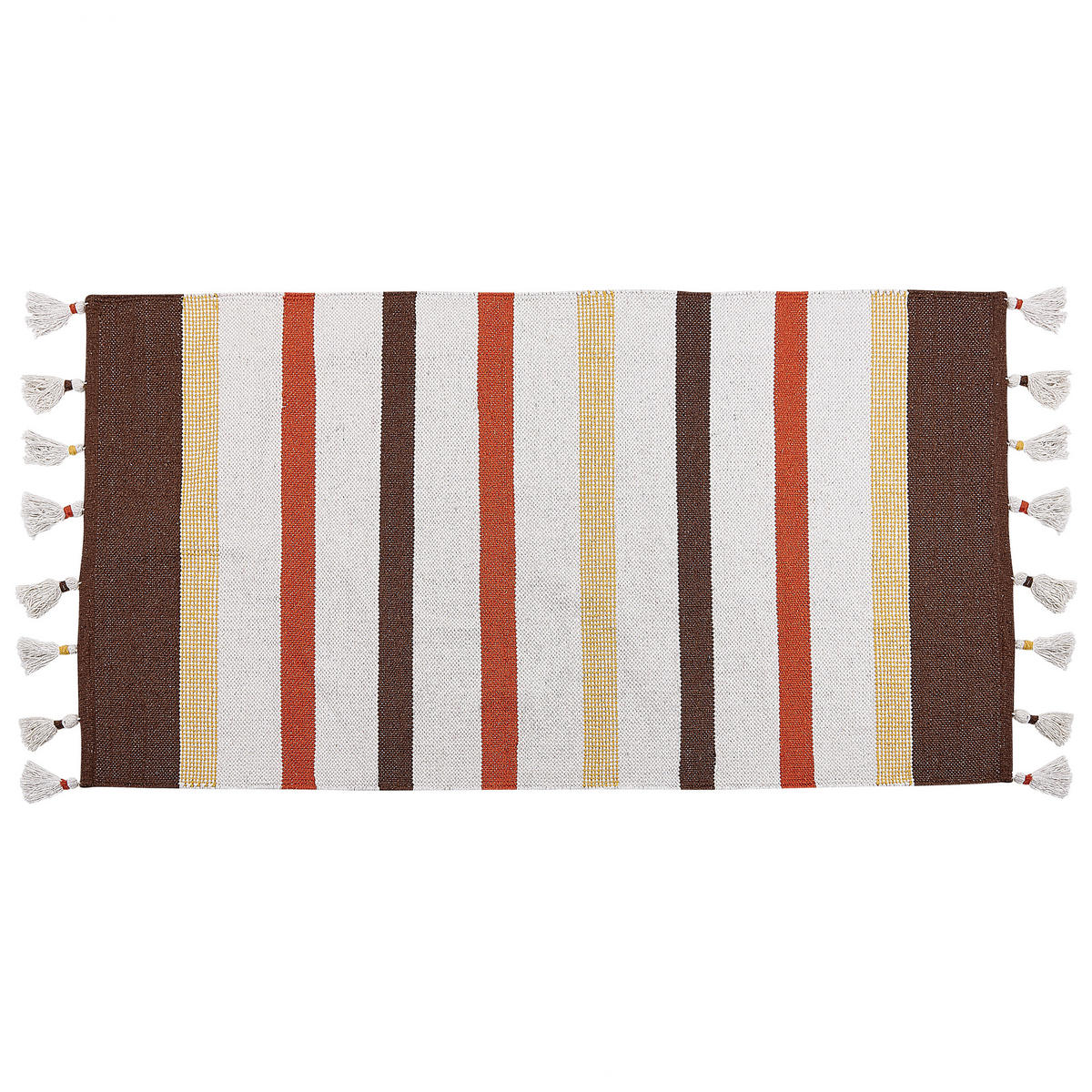 TEPPICH geflochten Hisarli 150/80 cm - Braun, Textil (80/150cm) - Beliani