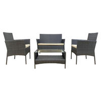 GARTEN-LOUNGE Grau 56/96/82 cm - Grau, Metall - Mobili Rebecca