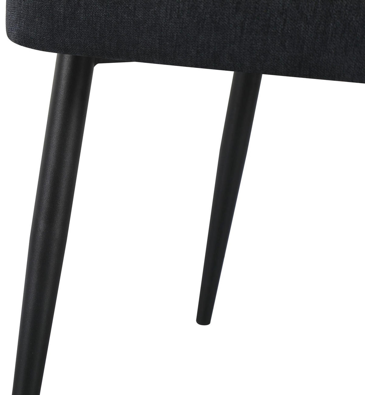 POLSTERSTUHL Atiblle Graphitgrau - Schwarz, Textil/Metall (52/79.5/58.5cm) - Selsey