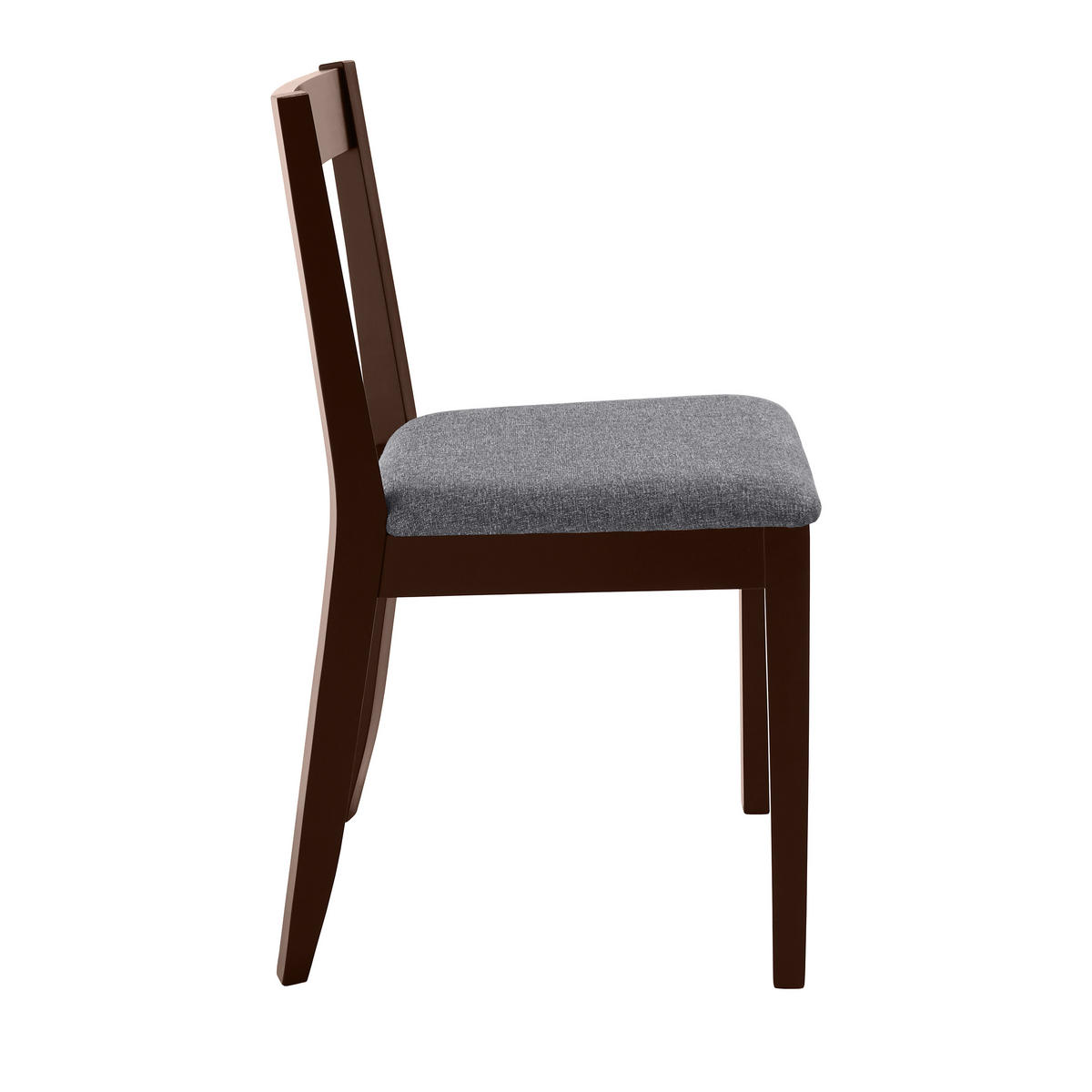 STUHL Moden mit wengefarbenen Holzbeinen, Polsterstuhl, Dunkelgrau - Wengefarben/Dunkelgrau, Holz (45/84/45cm) - Beautysofa