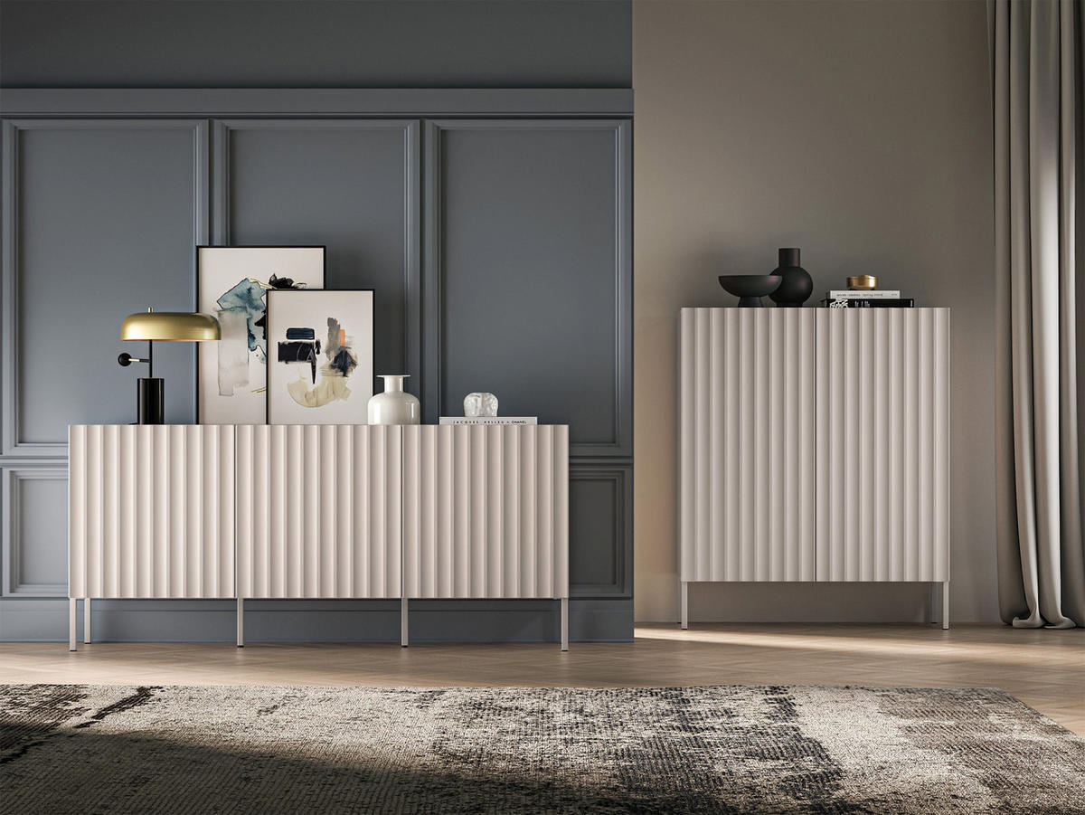 SIDEBOARD Derriva Hellbeige 170 cm - Ecru/Beige, Holzwerkstoff/Metall (169.8/76.6/37cm) - Selsey