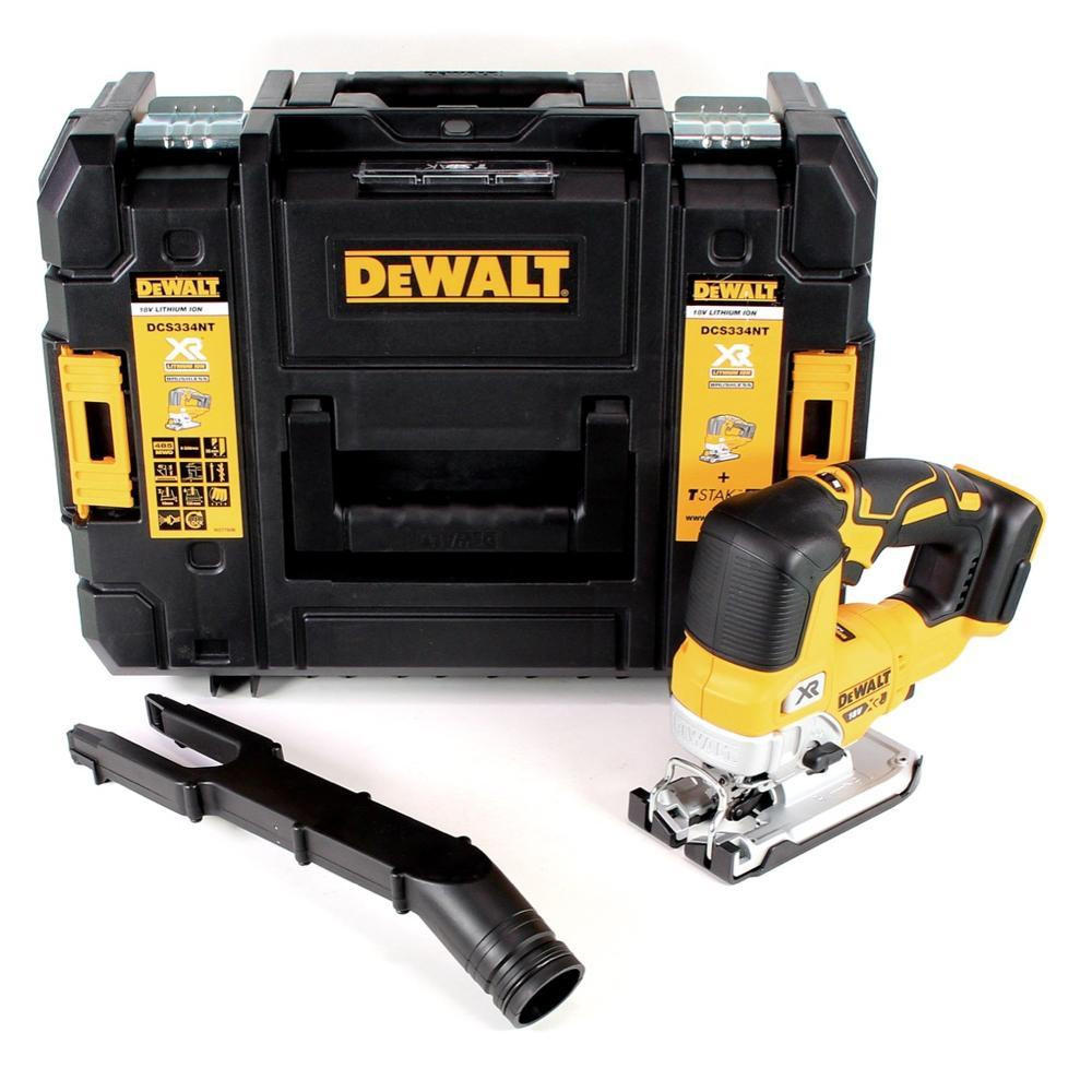 DEWALT DCS 334 NT Akku Pendelhub Stichsäge 18V Brushless Solo + TSTAK - ohne Akku, ohne Ladegerät - Multicolor, Kunststoff (45/330/16cm) - DeWalt