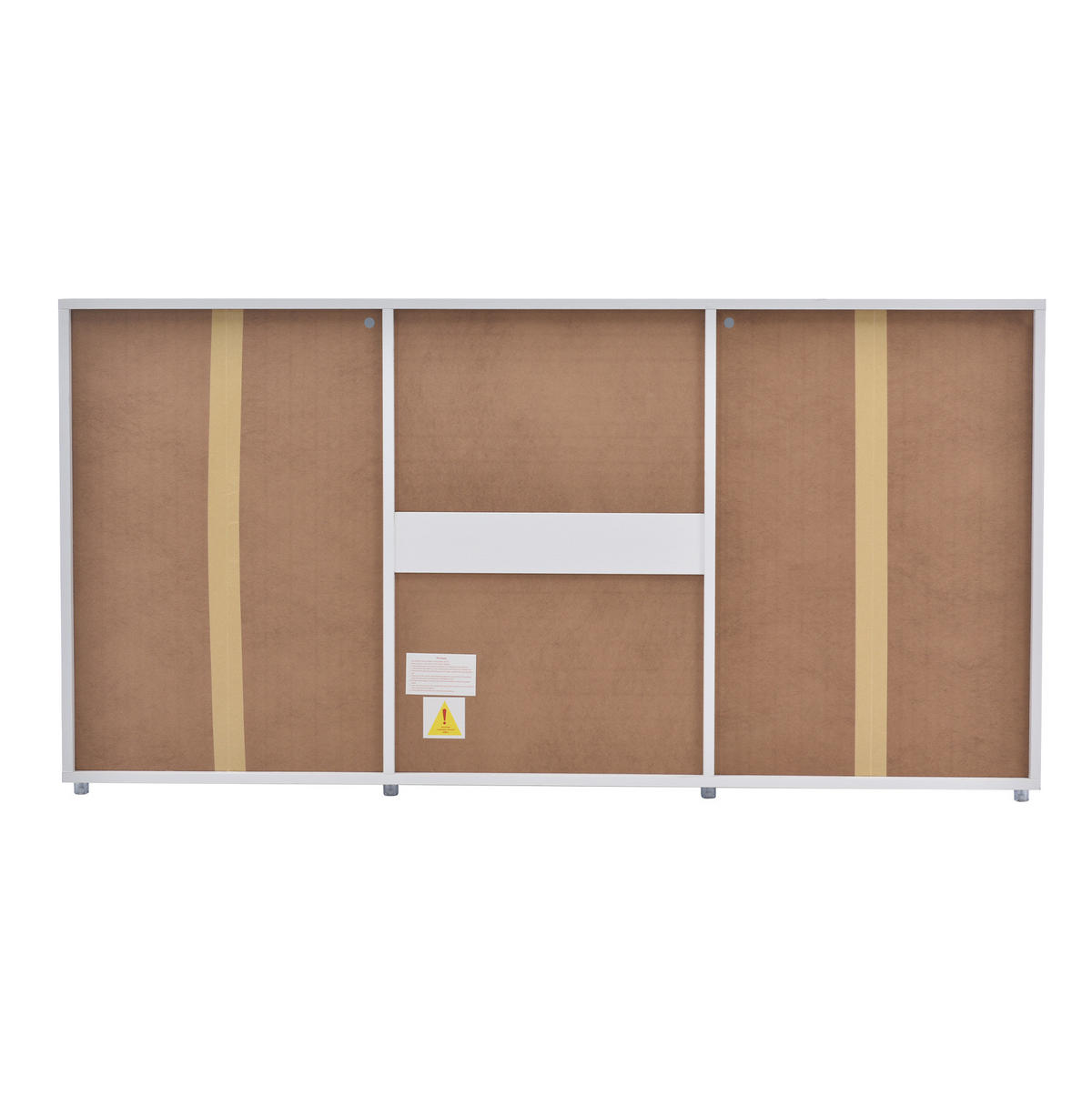SIDEBOARD 140/35/70 cm weiß MDF mit 16 Farben LED-Leuchten und 3 Schubladen - Weiß, Holzwerkstoff (140/70/35cm) - OKWISH