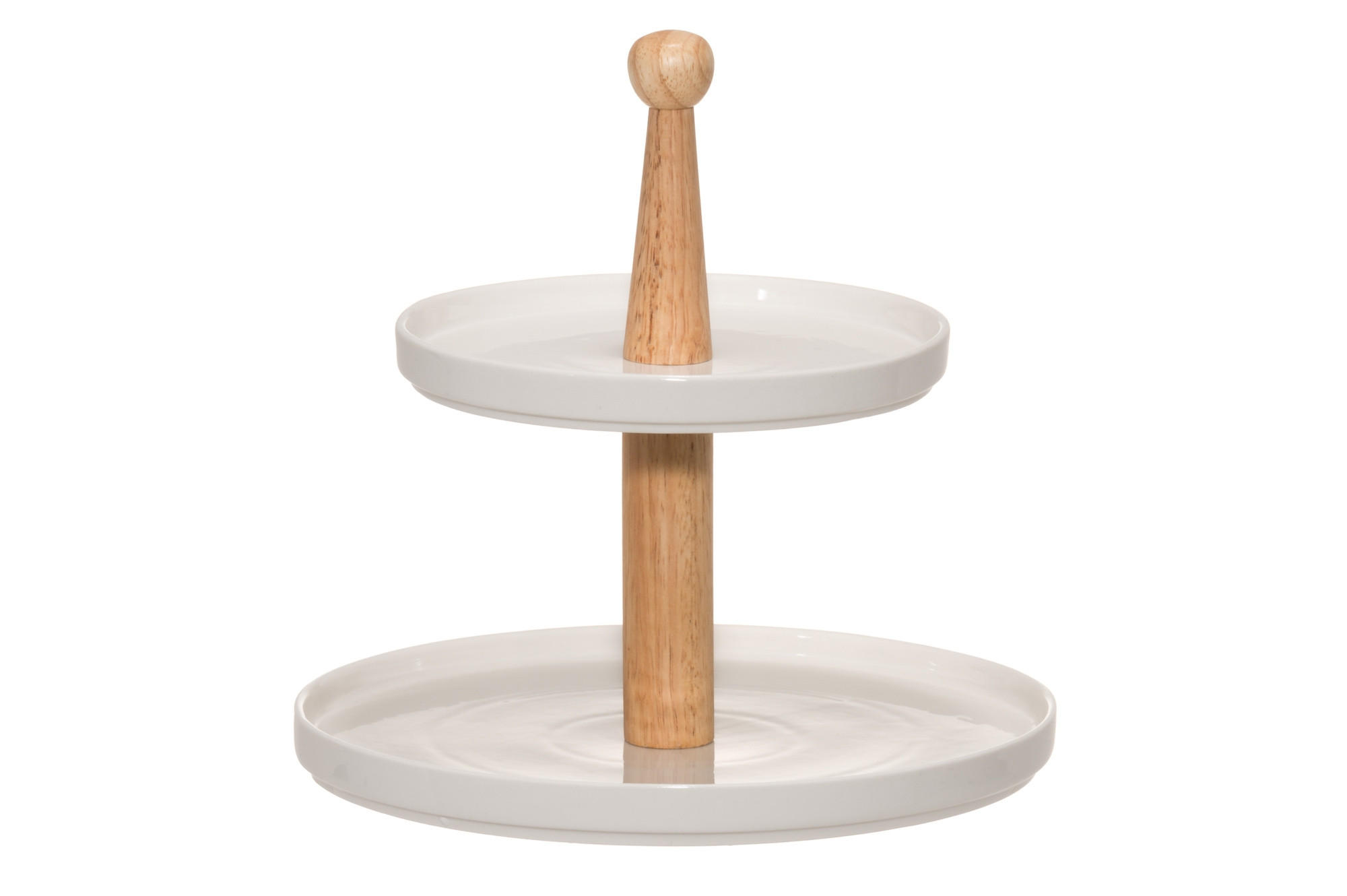 KERAMIKETAGERE Ø 24,5 cm - Weiß, Keramik (24.5/23.5cm)