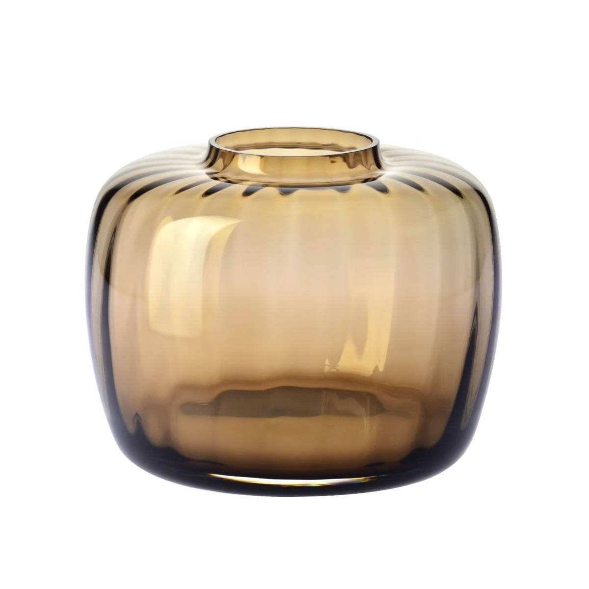 BLUMENVASE BALLERINA BRONZIT GERIFFELT, 19 CM - Transparent/Bronzefarben, Glas (26/19.4cm) - Krosno Glass