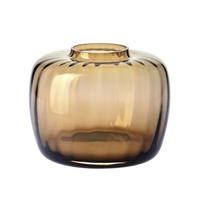 BLUMENVASE BALLERINA BRONZIT GERIFFELT, 19 CM - Transparent/Bronzefarben, Glas (26/19.4cm) - Krosno Glass