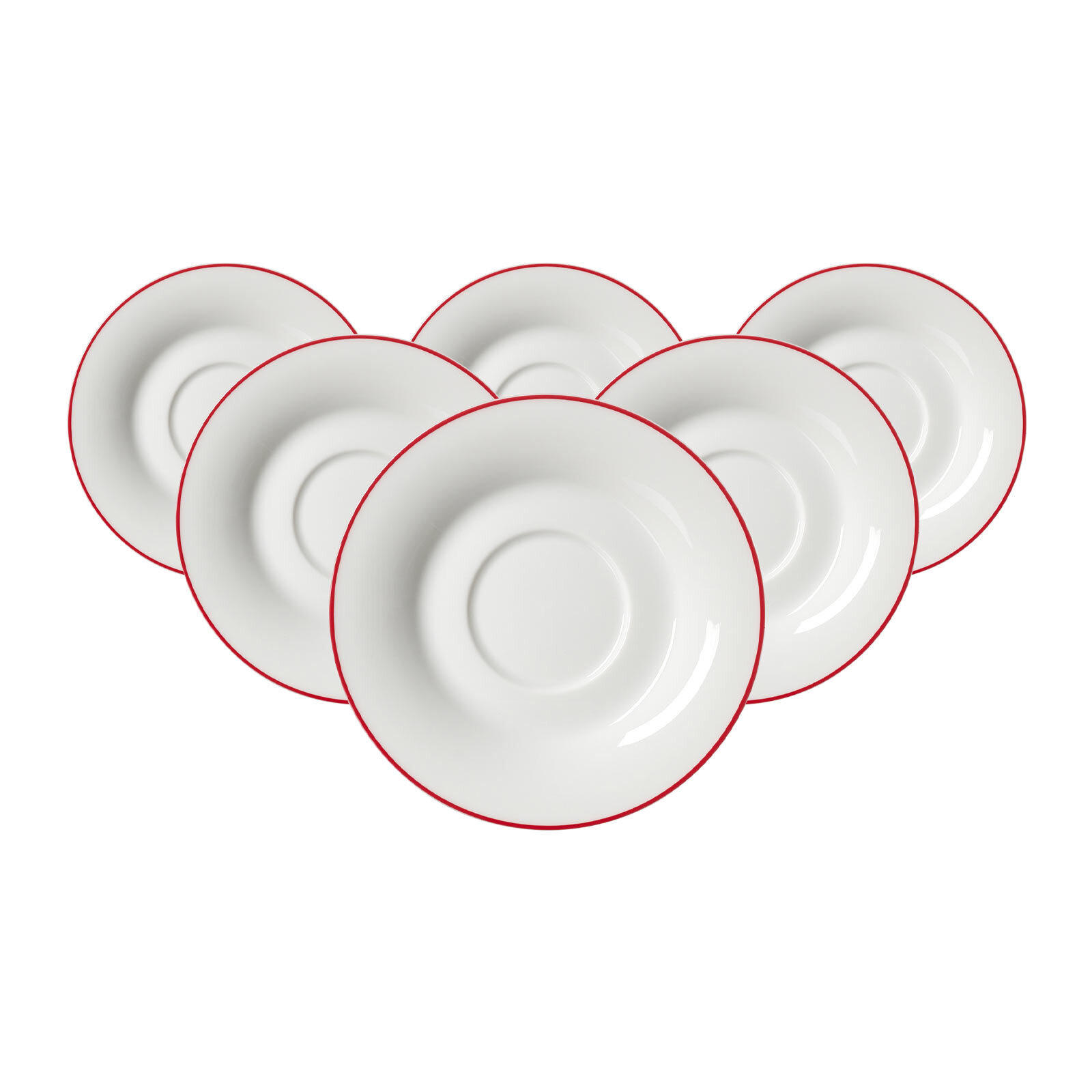 TEEUNTERTASSEN Ostfriese Rot ø 12,5 cm 6er Set - Rot, Keramik (12.5cm) - Ritzenhoff Breker