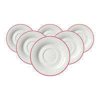 TEEUNTERTASSEN Ostfriese Rot ø 12,5 cm 6er Set - Rot, Keramik (12.5cm) - Ritzenhoff Breker