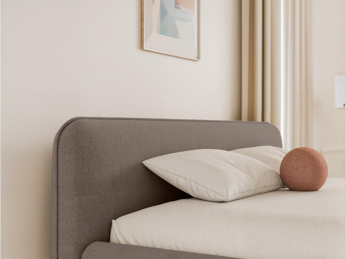 POLSTERBETT Taftan 160x200 cm, Braun - Braun, Textil (200/160cm) - Fedve