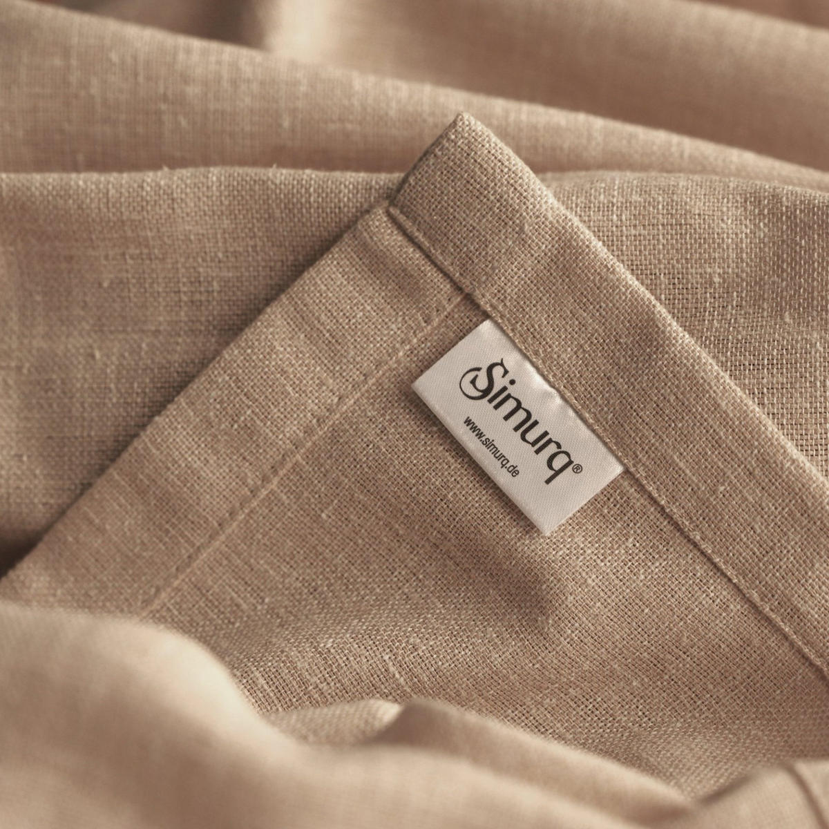 TISCHLÄUFER Leinenoptik abwaschbar, Lotuseffekt, 30x140 cm, Beige - Beige, Textil (30/140cm)