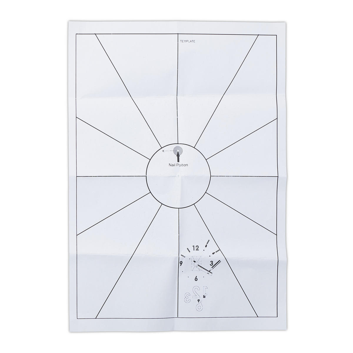 DIY-WANDUHR - Rot, Kunststoff/Metall (100/100/3.5cm) - Relaxdays