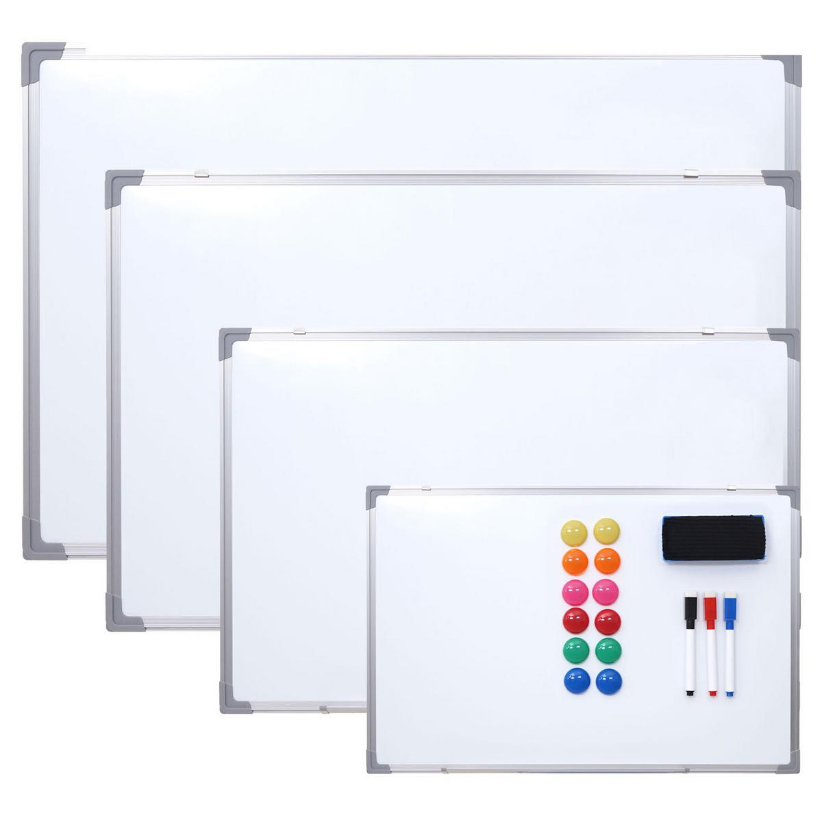 WHITEBOARD 60x90x2cm inkl. Zubehör - Weiß, Metall (90/60/2cm) - PROREGAL