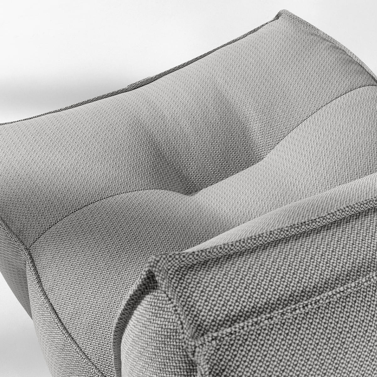 GARTENLOUNGE-SET LOVIA, Möbel-Set, Dunkelgrau/Weiß - Dunkelgrau, Textil - KONSIMO®