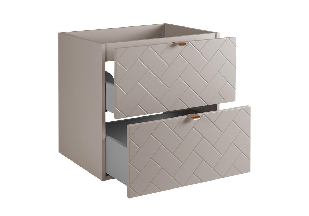 WASCHBECKUNTERSCHRANK TREND Kaschmir matt 60/46/60 cm - Kaschmir, Holzwerkstoff (60/60/46cm) - Rodan