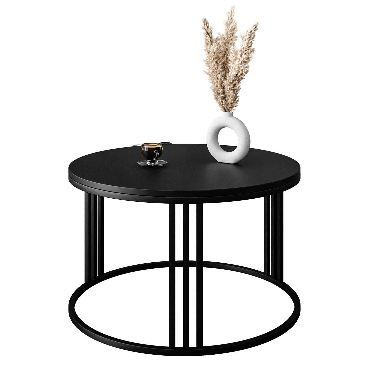 Lookway Couchtisch Schwarz 70x48x70 cm
