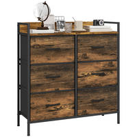 KOMMODE Mahagonifarben und Schwarz 79/29/85 cm - Wildeiche, Metall (79/85/29cm) - PANGIVO