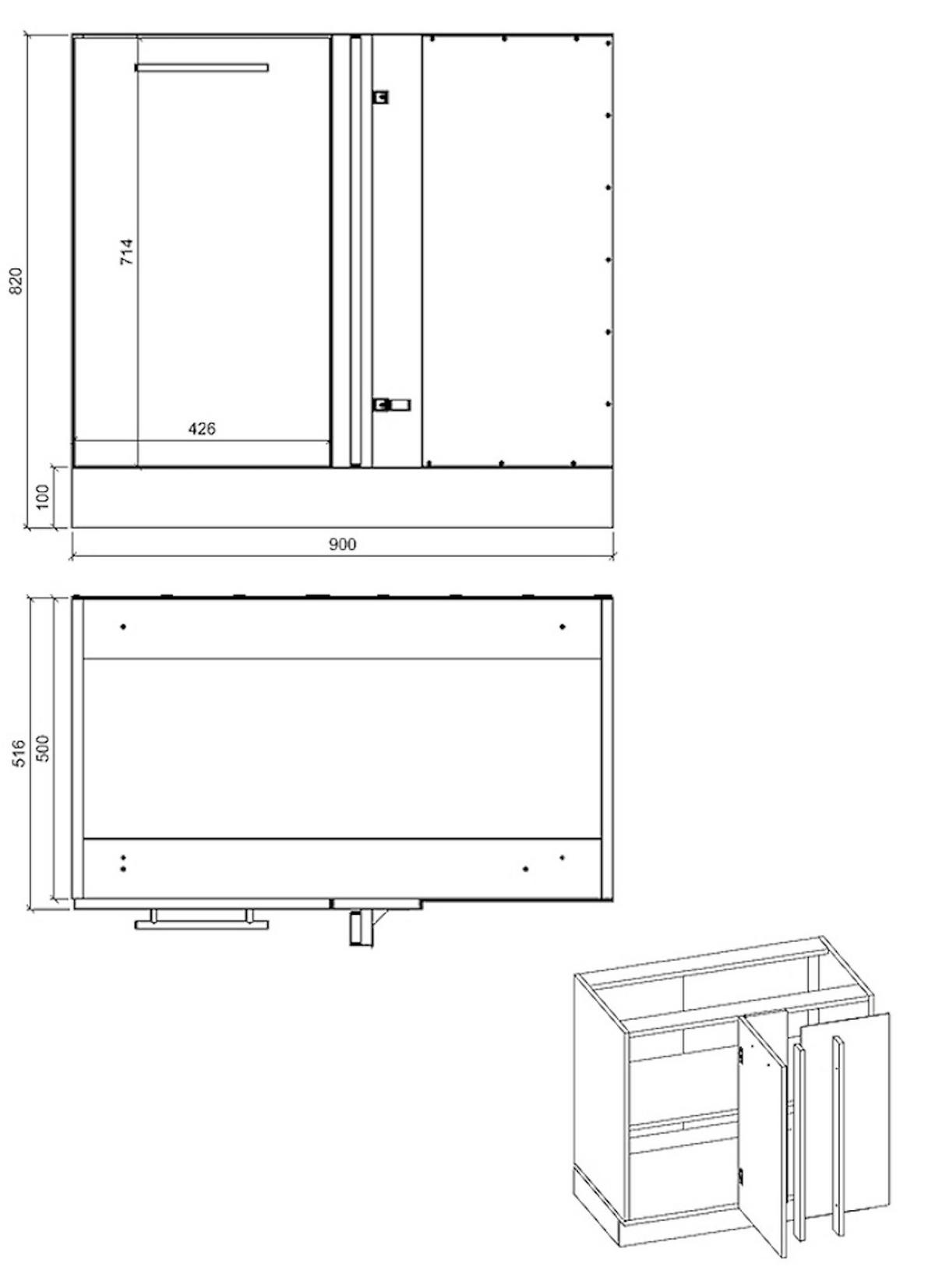 WINKELKÜCHE Silver eiche artisan / eiche artisan - kieferngrün 8-teilig - Braun/Grün, Holzwerkstoff (300/207/185cm) - Feldmann-Wohnen