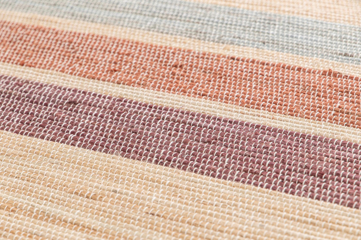 DESIGN-TEPPICH aus handgewebter Jute mehrfarbig - Multicolor, Naturmaterialien (200/290cm) - AFK Living