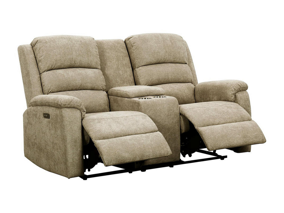 RELAXSOFA - 2 Personen - stoff - taupe Nevers - Taupe, Textil (171/103/95cm) - Vente-Unique