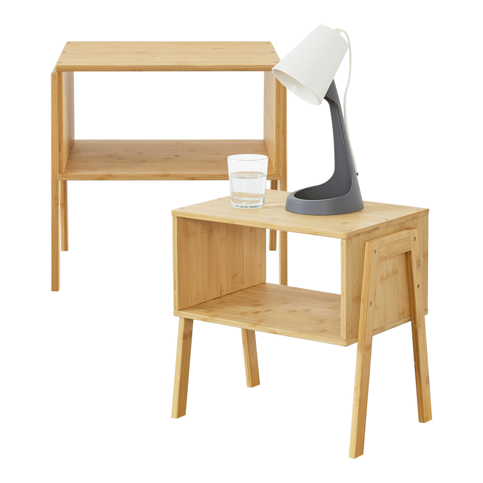 NACHTTISCHSET Vinderup - Beige, Naturmaterialien (44/42/29cm) - [en.casa]