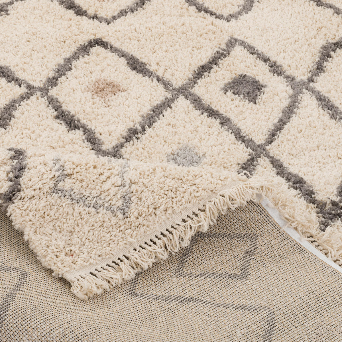 HOCHFLOR LANGFLOR SHAGGY TEPPICH CASABLANCA ETHNO - Ecru, Textil (160/230cm) - Pergamon