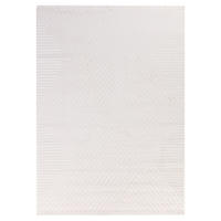 TEPPICH Flur 3D-Effekt Pflegeleicht Waschbar Wohnzimmer OEKO-TEX Creme 80x150 cm Gekettelt – ILLER - Beige, Textil (80/150cm) - KADIMA DESIGN