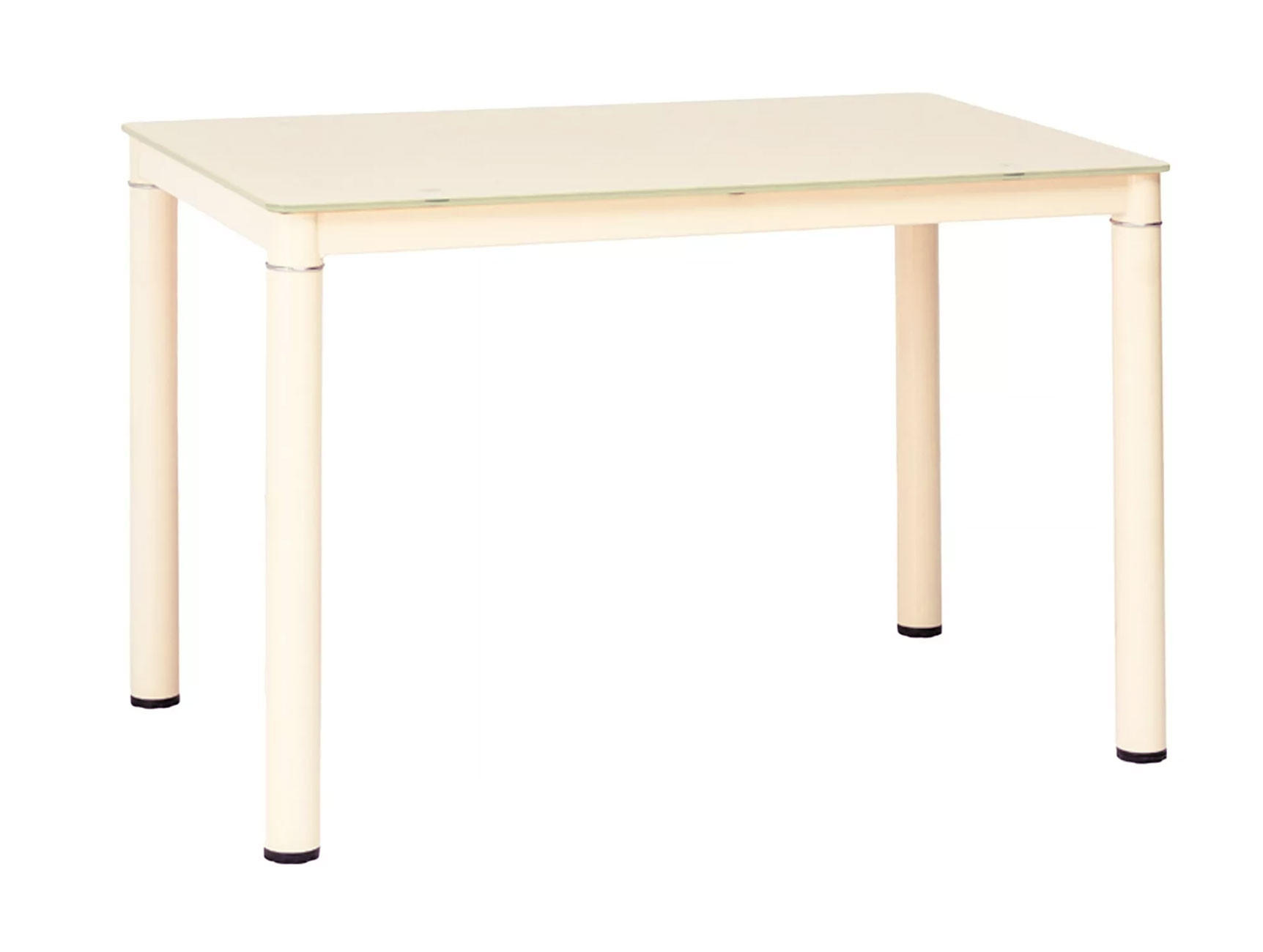 ESSTISCH Galant cremeweiß 100 / 60 / 75cm - Creme, Glas/Holz (60/100/75cm) - Feldmann-Wohnen