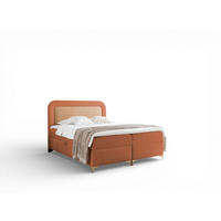 BOXBETT Willow - Braun, Holzwerkstoff/Textil (200/200cm) - Fun Möbel