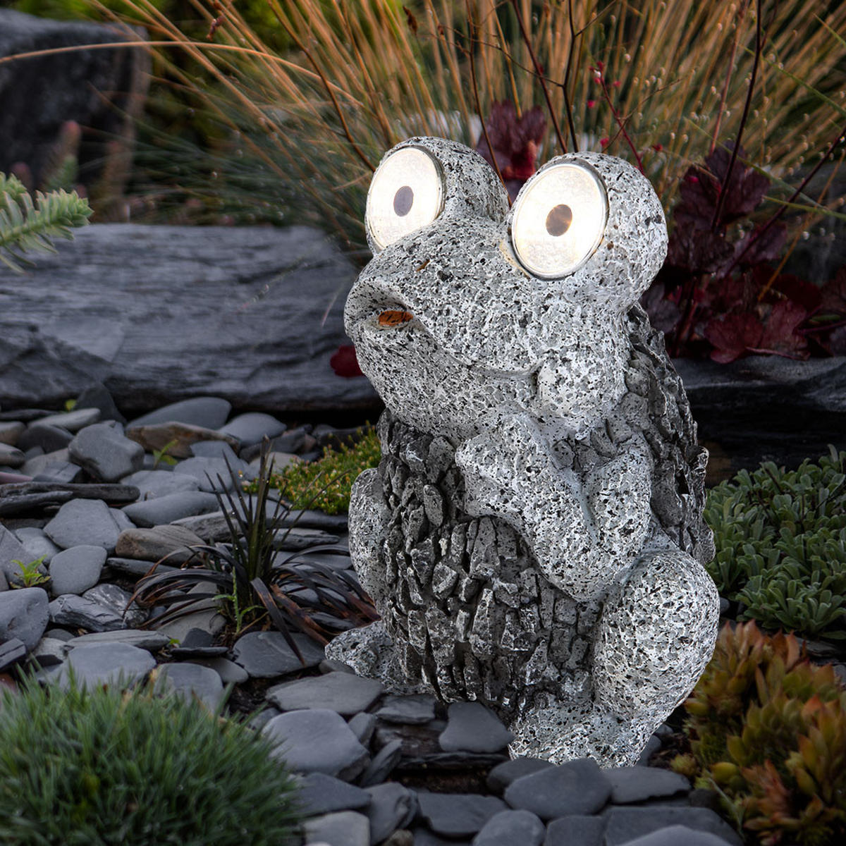 LED AUSSENLEUCHTE Solarleuchte Grau - Grau, Kunststoff (17/14/21cm) - Globo Lighting