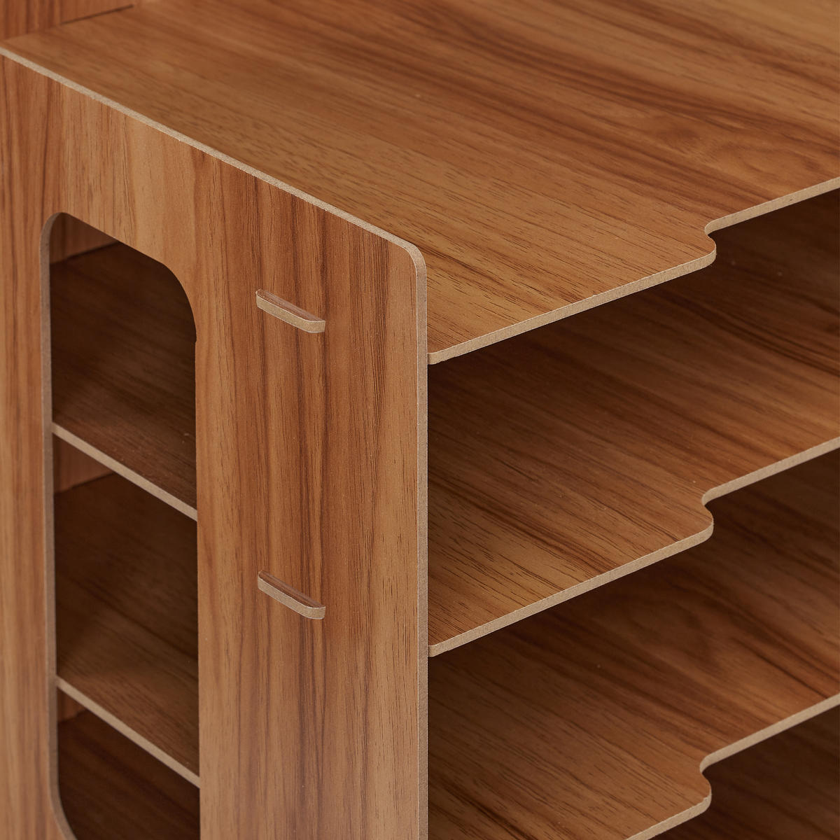 BRIEFABLAGE - Dunkelbraun, Holzwerkstoff (32.5/27/25cm) - Relaxdays