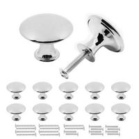 SCHRANKKNOPF Silber 10er-Set 30 mm - Silberfarben, Metall (1.7/2.2/0.3cm)