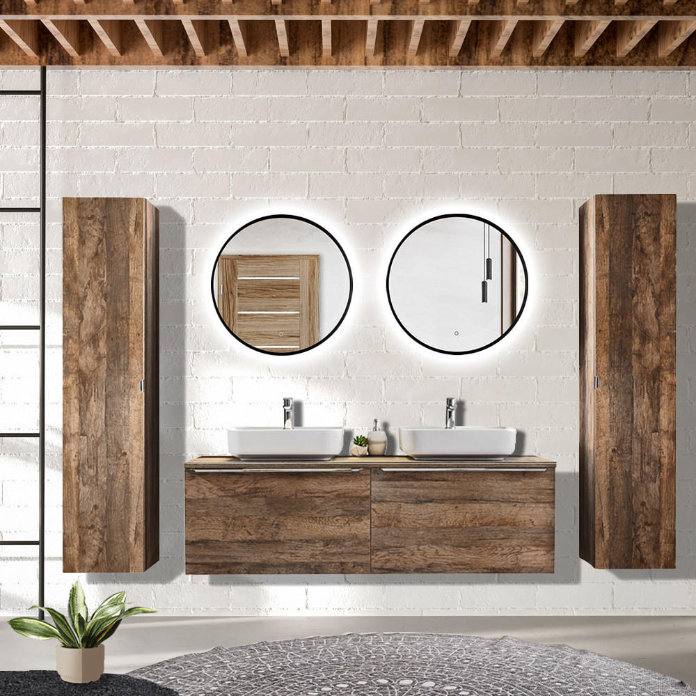 Lomado Badmöbel-Set Braun 260x200x46 cm