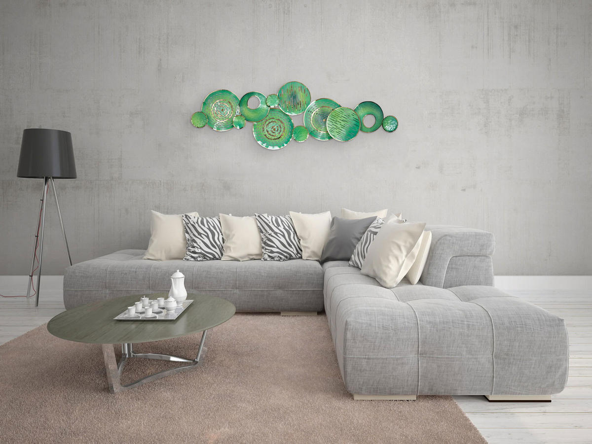 WANDDEKO Grün 149/50 cm - Grün, Metall (3/50/5cm) - KUNSTLOFT