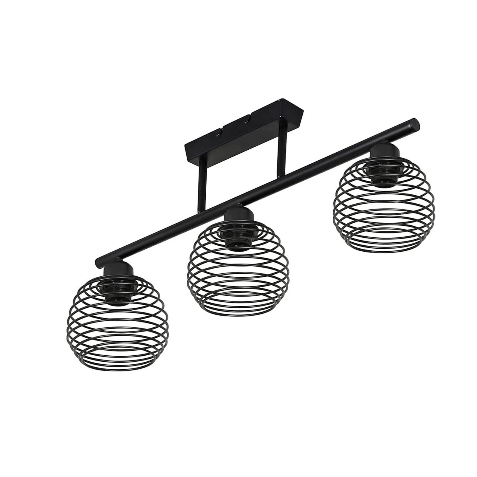 DECKENLEUCHTE Franz 68/15/30 cm - Schwarz, Metall (68/15/30cm) - Nettlife