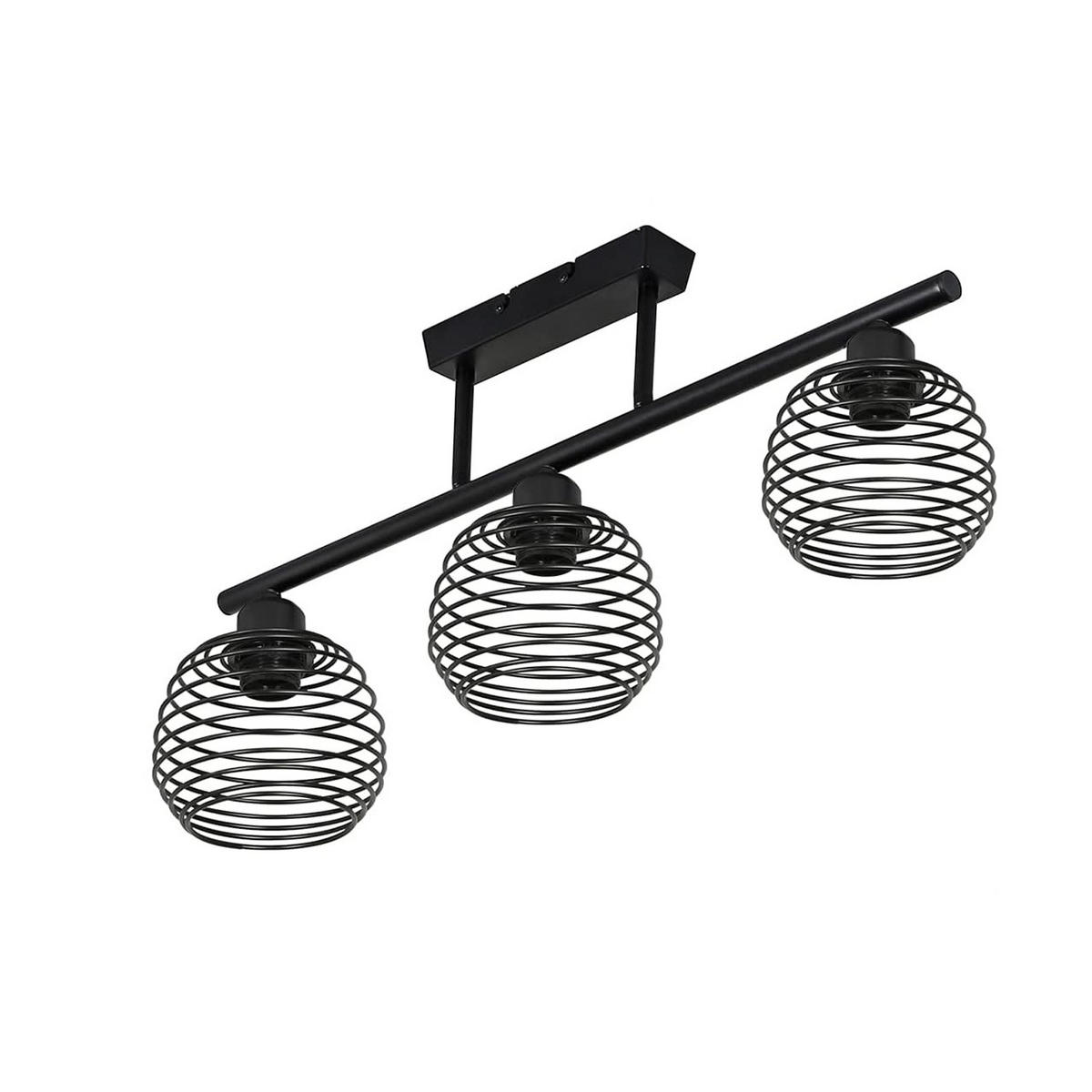 DECKENLEUCHTE Franz 68/15/30 cm - Schwarz, Metall (68/15/30cm) - Nettlife